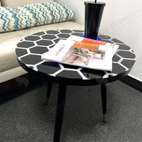 Fabricant chinois fournisseur bois clair bleu rivière résine époxy haut dalle table à manger avec pied de table