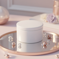 Boîte à Bijoux Ronde en Céramique Blanche, Vente en Gros Directe Usine, Organisateur de Bureau, Ornement Artisanat pour Rangement