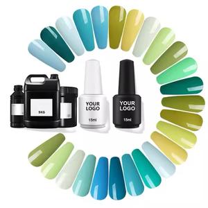 ชุดน้ำยาทาเล็บเจลสีใสสำหรับร้านทำเล็บชุดยาทาเล็บแบบแช่ UV/LED โลโก้ตามสั่ง - Product Image 1