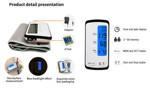 Tensiómetro <span class=keywords><strong>Manual</strong></span> para medir la tensión arterial, tensiómetro electrónico para la parte superior del brazo, Monitor Digital - Product Image 4