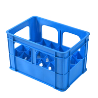 Caisse d'emballage en plastique maillé personnalisée caisse de bouteille de jus de vin en verre avec stockage boîtes de transport caisse de bière