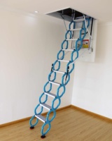 Escalier télescopique électrique pour grenier avec télécommande, en alliage de titane, escalier pliable en aluminium pour sous-sol