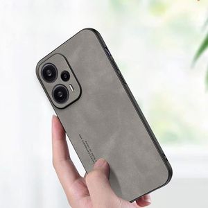 Para <span class=keywords><strong>Redmi</strong></span> Note 12 Turbo PU Funda de cuero para teléfono Funda trasera de cuero de piel de oveja Funda móvil con borde suave - Product Image 1