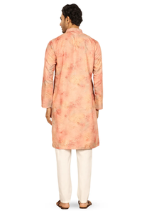 Apricot Peach Designer <b>Kurta</b> Elegant Ethnic Wear for Festive Traditional and Special Occasions <b>Kurta</b> For Sale - Product Image 6