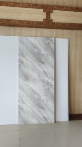 Salle de <span class=keywords><strong>douche</strong></span> Rénovation Spéciale 1m X 2.4m Panneau mural en PVC Creux Intérieur Langue et rainure Système d'installation Conception en marbre - Product Image 6