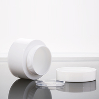Pot cosmétique professionnel blanc en plastique sur mesure pour baume nourrissant pour la peau, avec crème, disponible en 5g, 10g, 15g, 30g, 50g, 80g
