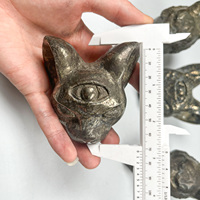 Offre de réduction Pierre Naturel Cristal Poli Sculptures Loup Pyrite Loup Crânes Têtes Pour Décoration