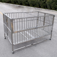 LIZE PET Cage en acier inoxydable pour animaux domestiques Cage extérieure pour chiens de course à pied Chenil en métal