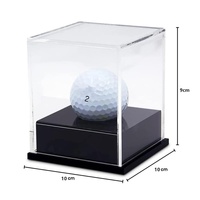 Cube de présentation en acrylique transparent personnalisé, anti-poussière, pour balles de baseball et de golf signées, boîte de rangement transparente pour collection