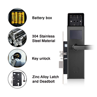 Serrure de porte en acier inoxydable 304 LOCKAI Y5, carte RFID intelligente, clé mécanique, carte mémoire SDK pour contrôle d'accès hôtelier