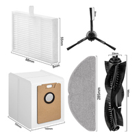Cepillo Principal, Filtro, Paño de Limpieza, Bolsa para Polvo, Compatible con los Robots Aspiradores TP-Link Tapo RV30 Max Plus / RV20 Max Plus, Accesorios y Repuestos