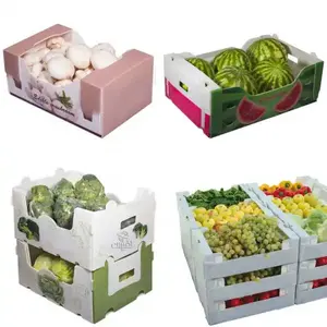 Sebze ve meyve mısır kuşkonmaz bamya için PP oluklu plastik kutuları özelleştirmek