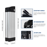 Disesuaikan 18650 Li-ion e-sepeda baterai isi ulang 24v 36v 48v 60v perak ikan Lithium-ion sepeda listrik paket baterai sepeda