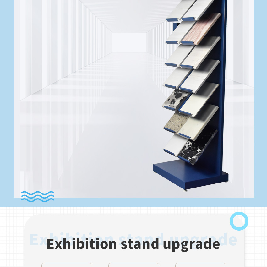 Custom Ceramic Stainless Steel Stone Quartz Granite Marble Floor Standing Ceramic Ring Display Rack