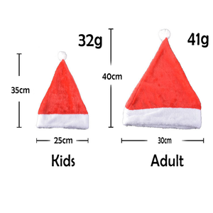 Logo personnalisé Casquette en peluche Décoration de Noël Chapeau de Noël Chapeau de Père Noël - Product Image 2