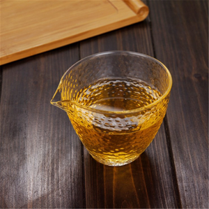 2025 nuevo diseño Kung Fu decoración del hogar taza de vidrio de té patrón martillado vidrio para café con leche y tazas y platillos de té - Product Image 5