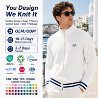 Fabricant de pulls, logo personnalisé, col roulé, tricot épais côtelé, vêtements d'hiver en laine et nylon, cardigan à fermeture éclair marron pour homme