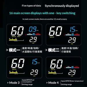 Pantalla para Coche, Velocímetro Universal OBD2 HD LCD, Proyector <span class=keywords><strong>HUD</strong></span> Modelo D5000 - Product Image 3