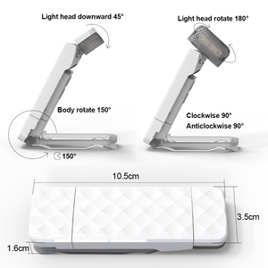 670nm Red Light Bookmark <b>Lamp</b> Portable LED Desk Reading Light Rechargeable 3 Brightness Levels Flexible Clip on Book Lights - Product Image 2