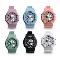 Großhandel 5 Farben Kinder Digitaluhr Sportliche Robuste Armbanduhr LCD-Display Wecker Schülergeschenk Digitaluhr