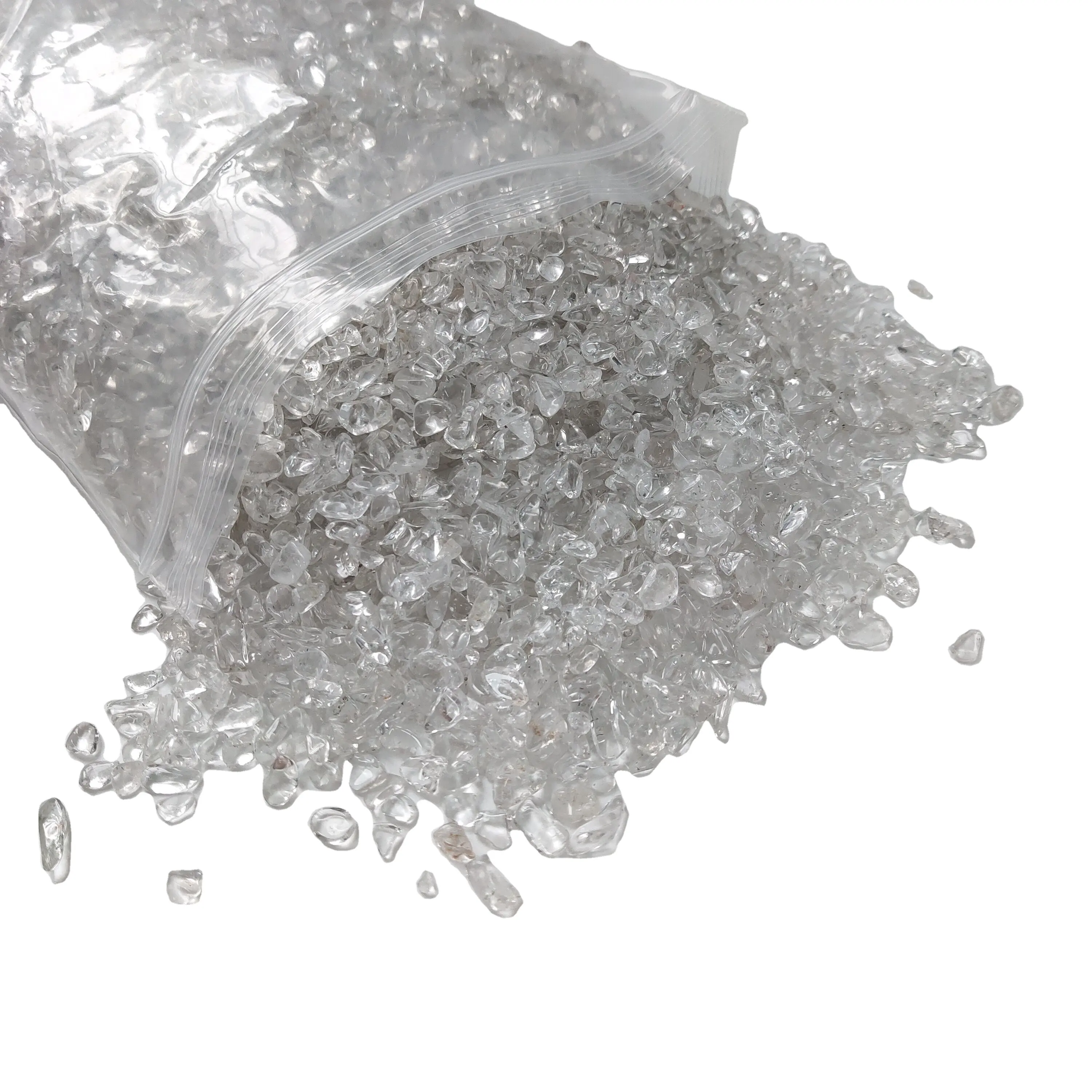 Rodada Natural de cascalho de cristal de quartzo polido clear tumble chips de boa qualidade para atacado