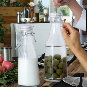Bouteille en verre personnalisée moderne pour boissons alcoolisées, conteneur de 200 ml, bouteille de vin carrée empilable pour la <span class=keywords><strong>vodka</strong></span> - Product Image 5