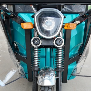 Paire de rétroviseurs latéraux chromés pour tricycle électrique, phare et porte-bagages de toit, pneu à crampons pour conduite de nuit et arrêt rapide - Product Image 6