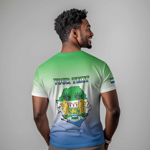<span class=keywords><strong>T</strong></span>-<span class=keywords><strong>Shirt</strong></span> Personalizzata per Uomo con Bandiera e Mappa della Sierra Leone, 27 Aprile, Giornata dell'Indipendenza - Product Image 5