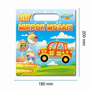 Baby Fun <b>Creative</b> Diy Perfect <b>Gift</b> 10 Vehicles Themes Boys Girls Foil Art Craft Activity Mosaic Sticker Kits - Product Image 6