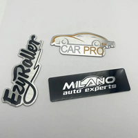 Accessoires adhésifs d'autocollant de plaque métallique personnalisée Plaque de marque pour étiquettes de moto Étiquettes d'emballage