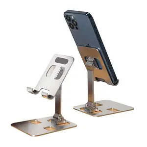 Support de téléphone Portable Flexible en aluminium, support de bureau réglable en métal pliable