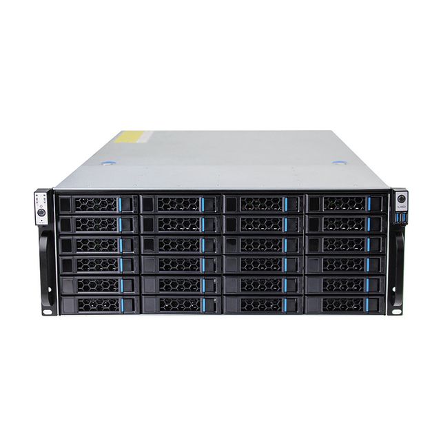 24Bay Hot-sawp AI GPU Server Chassis Atx Rackmount Server Case Hdd Bay Case With 12GB Expander Backplane