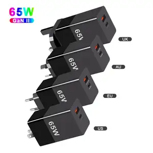 156W 55W 65W Fast Charge 2 Ports 250 W Pd EU Wall Pro 65W Gan Charger