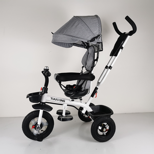 Vente en gros de tricycle pour bébé 4 en 1, vélo, poussette plate, tricycle, vélo, siège réglable - Product Image 1