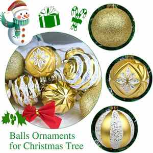 เครื่องประดับคริสต์มาสโลหะเพ้นท์มือขายส่ง 30 ชิ้น ขนาด 6 ซม. ลูกบอลเคลือบเงา ตกแต่งต้นคริสต์มาสตามสั่งสำหรับร้านค้าปลีก - Product Image 4
