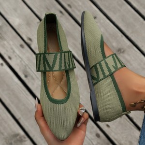 Zapatillas de deporte de verano para mujer de fábrica, zapatos planos tobilleros sin cordones de punto duradero, zapatos informales de talla grande para mujer <span class=keywords><strong>con</strong></span> características antideslizantes - Product Image 6