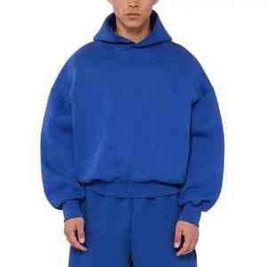 Heavyweight Drop Shoulder Boxy Cropped Hoodie en blanco 100% algodón de gran tamaño de alta calidad personalizado Hoodie Fabricantes - Product Image 3