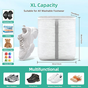 <span class=keywords><strong>Sac</strong></span> de <span class=keywords><strong>lavage</strong></span> de chaussures XXL durable et neuf à 360 degrés pour 2 paires de chaussures avec embauchoirs ajustables - Product Image 4