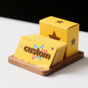 メーカーカスタム卸売星型チーズトライアングルカード高級紙Happier Me Affirmationカード - Product Image 3