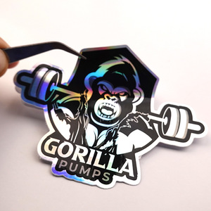 Autocollant de sécurité holographique 3D coloré avec motif de logo personnalisé, découpé, résistant aux UV, étiquette laser holographique pour la promotion - Product Image 2