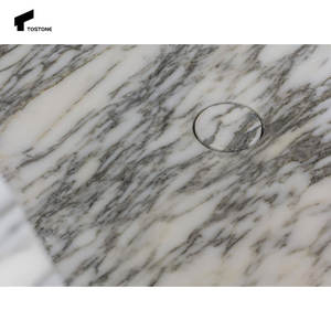 Tostone Arabescato Wit Marmer Ovale Vrijstaande Natuurstenen Badkuip Voor Thuis Villa Luxe Badkuip Wasruimte Decoratie - Product Image 3