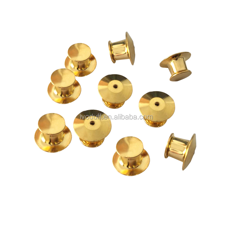 Оптовая Продажа Золотой фиксатор спины, плоских штыря и с застежкой на спине для продажи