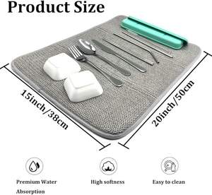 Große Trocknungs matten für Mikro faser schalen für saugfähige und bürsten freundliche Küchen theken - Product Image 2