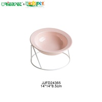 Mangeoire double inclinée en céramique ORIENPET & OASISPET pour animaux de compagnie, protection du cou, anti-renversement, JJFD24365