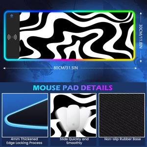 Tapis de souris de jeu RGB avec coussin, charge sans fil, surface pour souris de jeu sur ordinateur, accessoires de jeu pour PC, pour le <span class=keywords><strong>bureau</strong></span> - Product Image 5