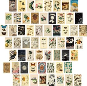 โปสการ์ดวินเทจลายพฤกษศาสตร์ 60 ชิ้น สำหรับสมุดจดบันทึก สมุดภาพ และงาน DIY - Product Image 1