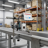Imprimante thermique à bande rapide Tij avec encre à solvant pour impression automatique sur carton et sacs plastiques sur 5 lignes
