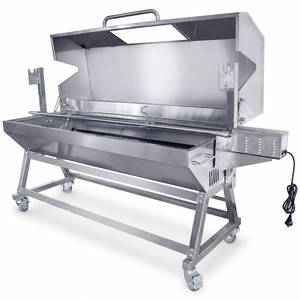 Barbecue à gaz extérieur à capot en acier inoxydable 85 kg, rôtissoire à charbon pour agneau et cochon, pour 5 personnes et plus - Product Image 3
