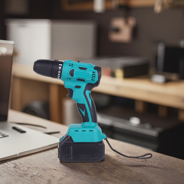 Factory Direct Cross-Border Electric Brush Motor Variable Speed Lithium 3.0Ah Battery Cordless Drill 1800W 10mm Three-Jaw Chuck