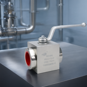 Vanne à bille haute pression KHB-G2 DN50 en acier au carbone, filetage externe PN315, vanne d'arrêt hydraulique - Product Image 2